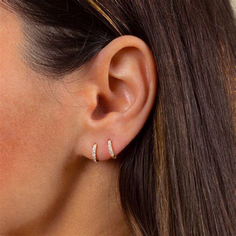 huggie earrings for second hole